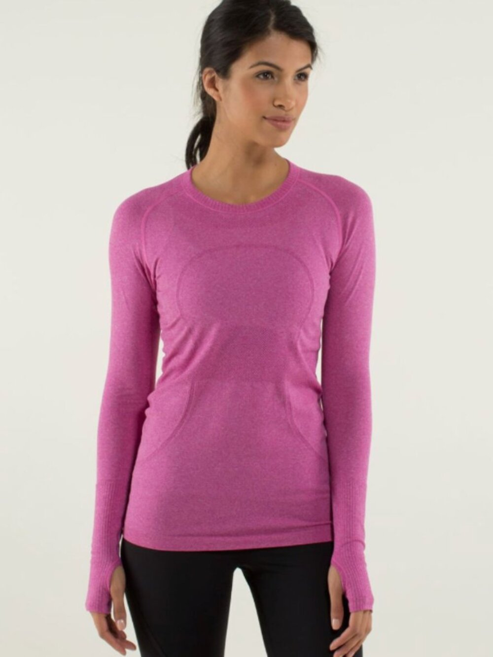 Lululemon Swiftly Tech Long Sleeve - Heathered Raspberry